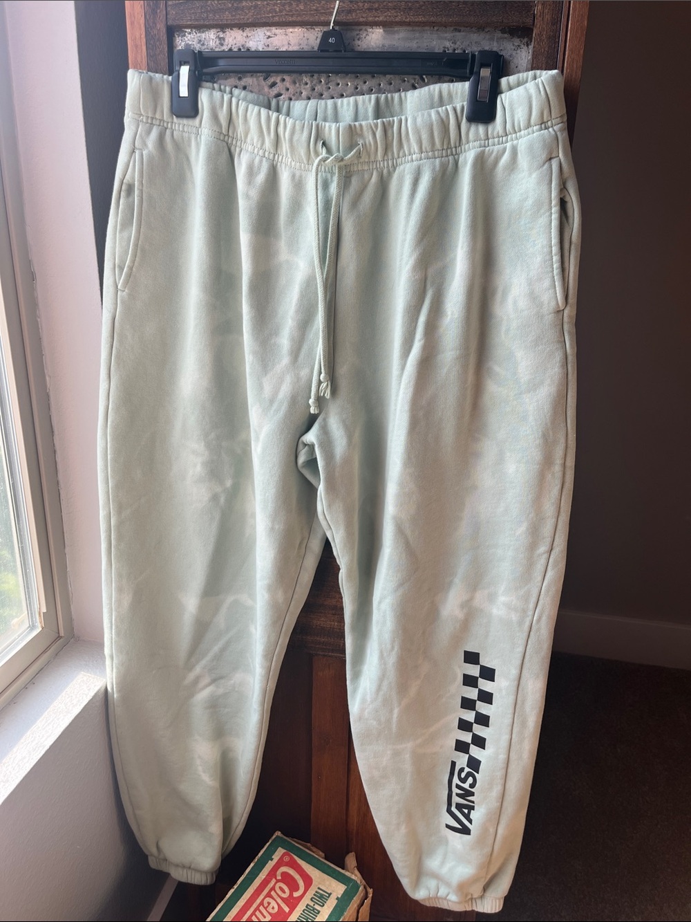 Vans Women’s/Mens Mint Green Checker Logo Joggers